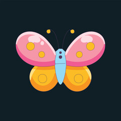 Obraz premium colorful butterfly clip art stock illustration