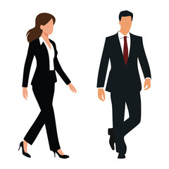 Business people businessmen and businesswomen. man, woman standing characters