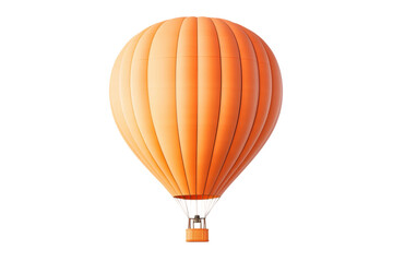 Naklejka premium Orange hot air balloon soaring high, cut out