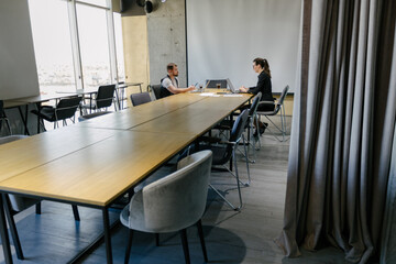 office workers doing brainstorming