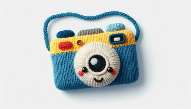 Creative plush camera toy design home craft playful close-up fun and whimsical
