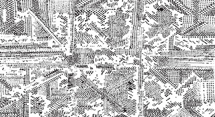 Naklejka premium Rough black and white texture vector. Distressed overlay texture. Grunge background. Abstract textured effect. Vector Illustration. Black isolated on white background. EPS10