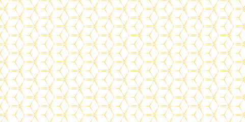 Vector gold line gradient science web tech connection triangle diamond honeycomb hexagon art. Seamless hexagon square cube geometric pattern shapes grid metal element texture design.