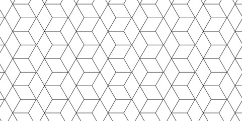 Naklejka premium Vector tiles gradient science web tech connection triangle diamond honeycomb hexagon art. Seamless pattern with hexagon square cube geometric pattern shapes grid metal element texture design.