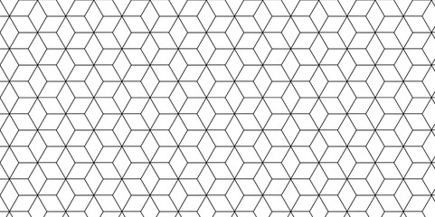 Fototapeta premium Vector tiles gradient science web tech connection triangle diamond honeycomb hexagon art. Seamless pattern with hexagon square cube geometric pattern shapes grid metal element texture design.