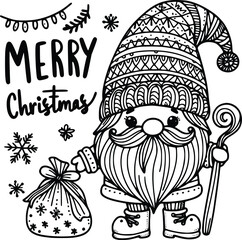 Christmas Gnome SVG – Cute Holiday Gnome Clipart for Festive Designs