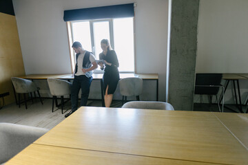 office workers doing brainstorming