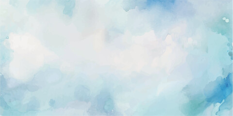 A Serene and Tranquil Watercolor Painting Depicting a Soft Light Blue Sky with Wispy Clouds Gently Drifting by, Perfect for Evoking Calmness, Relaxation, and Peacefulness in Any Space.
