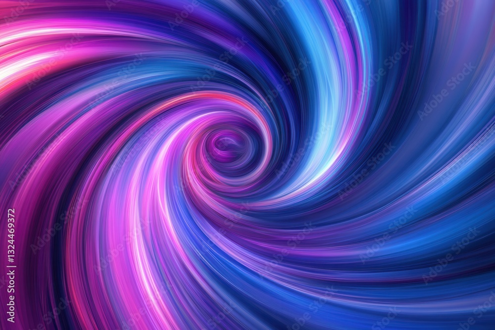 Poster Colorful swirling patterns create a modern abstract background with a dynamic and balanced design