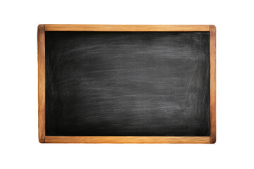 Blackboard with wooden frame ready for writing, cut out