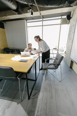 office workers working together