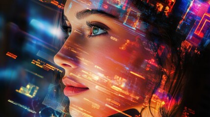 WEB3 concept visualizing decentralized information and blockchain technology