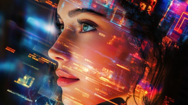 WEB3 concept visualizing decentralized information and blockchain technology