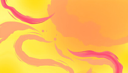Yellow-Pink Abstract Oil Painting Background
