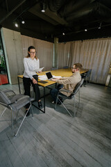 office workers working together