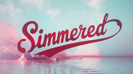 Bold typography against a soft pastel background representing simmered flavors and warmth