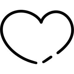 Heart liner drawing png illustration