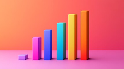 A clean, effective D bar chart featuring a series of colorful bars for simple yet effective data comparison.
