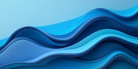 Fototapeta premium Abstract Blue Waves Background