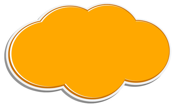 Cute and Fluffy Yellow Cloud Illustration for Kids