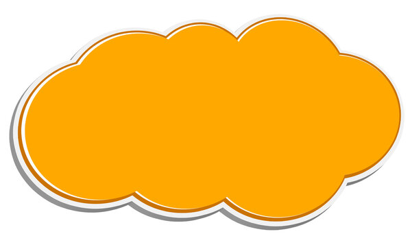 Whimsical Cartoon Yellow Cloud with a Playful Glow
                        