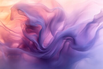Obraz premium Delicate interplay of soft pink and lavender tones with an ethereal glow and a blurred focus