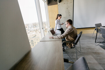 office workers working together
