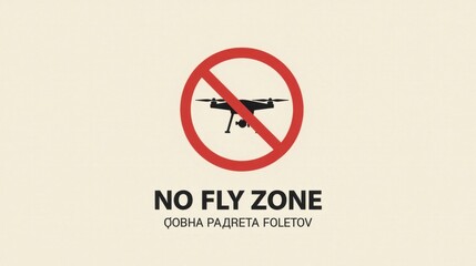 Restricted Airspace Prohibited Drone Operation Zone Sign