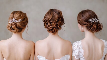 Enhanced soft curls with pearl accents romantic contemporary style