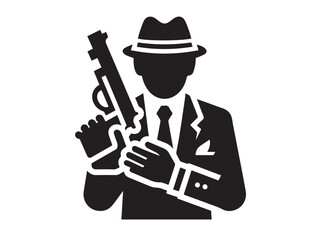 A man holding a gun Vector