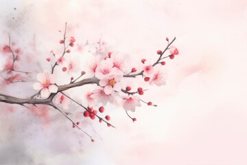 Branch of Cherry blossom tree