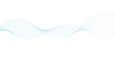 Abstract vector background with blue wavy lines. Blue wave background. Blue lines vector illustration. Curved wave. Abstract wave element.	