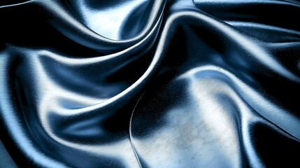 Fototapeta premium Blue, textured cloth folds against a bright backdrop; for design and backgrounds