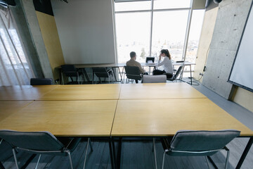 office workers working together