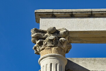 capital in the roman temple of diana in the spanish city of merida