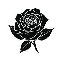 rose vector Silhouette illustration