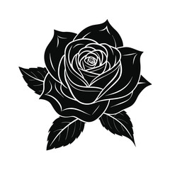 rose vector Silhouette illustration