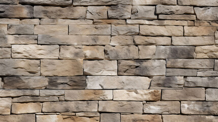 Fototapeta premium Natural Stacked Stone Wall Texture Background or Siding close-up