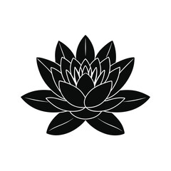 lotus flower vector Silhouette illustration