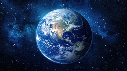 Obraz premium Blue digital image of globe. Background image