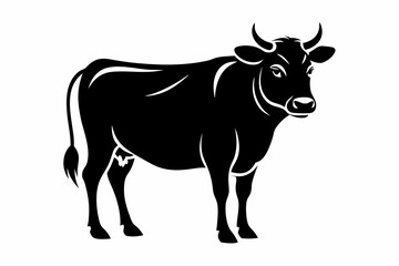black and white cow