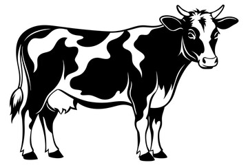 cow silhouette vector illustration