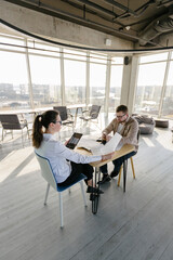 office workers working together