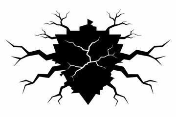 crack wall fracture texture effect of vector