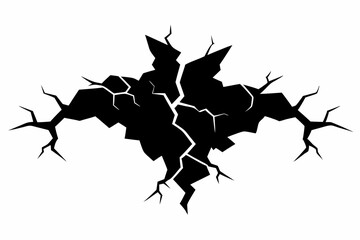 crack wall fracture texture effect of vector