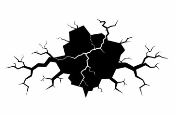 crack wall fracture texture effect of vector