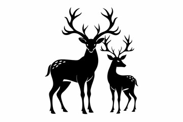 Fototapeta premium deer silhouette vector