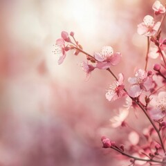 Obraz premium Soft Pink Blossom Branch