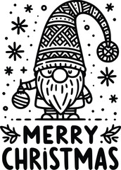 Christmas Gnome SVG – Cute Holiday Gnome Clipart for Festive Designs