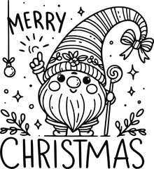Christmas Gnome SVG – Cute Holiday Gnome Clipart for Festive Designs